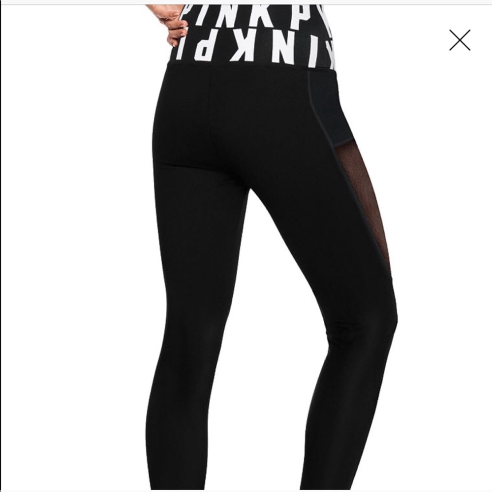 VS PINK Black with Logo And Mesh Detail